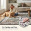 Tapis lavable antidérapant, paillasson à motif rétro à poils courts-644722581