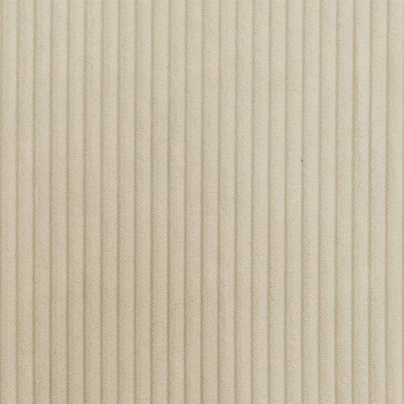 Canapé en L avec repose-pieds en velours côtelé Corduroy, Velours côtelé beige, H 34 po x l 132 po x P 35 po