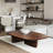 Nut-brown Solid Wood Rectangular Coffee Table-722132881