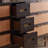 Solid wood rattan creative cabinet