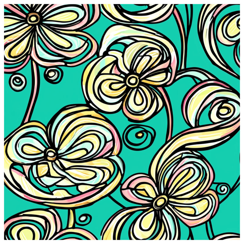 Couvre-lit matelassé à motif floral abstrait toutes tailles, Double