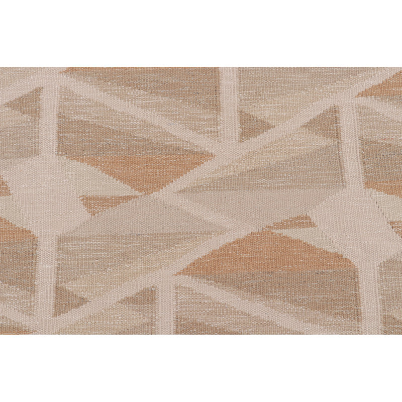 Hand Woven Kilim Wool Geometric Area Rug, Rectangle 6' x 9'
