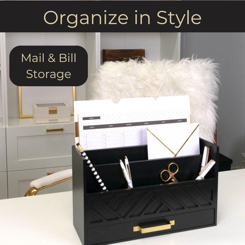 Desk Organiser, Black