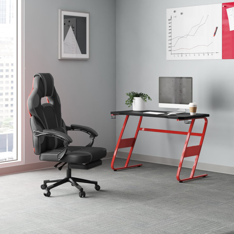 Fauteuil de jeu inclinable Bridesdale, Rouge / noir