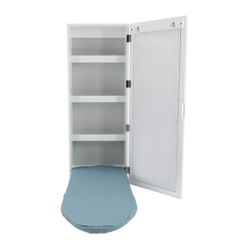 Ironing Board Cabinet Wall Mounted Storage Cabinet Foldable With Mirror