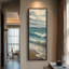 Grand art mural sur toile encadrée, vagues de plage et bord de mer ou impressions nautiques - 60 po x 20 po, 60 po x 30 po-1552237965-1552237964