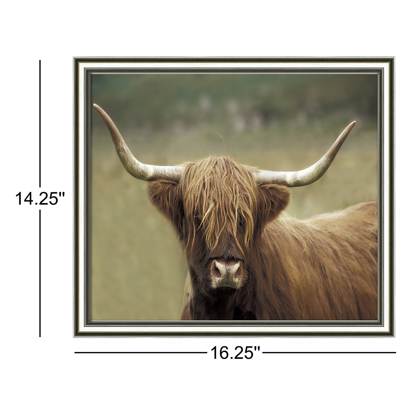 Frederic "Highland Afternoon" Print, 14.25" H x 16.25" W x 0.88" D, Silver Framed