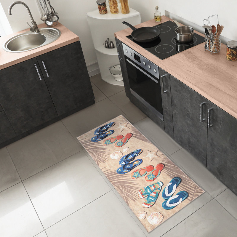 Tapis de cuisine antidérapant Charron, Tapis de couloir 1 pi 11 po x 4 pi 11 po