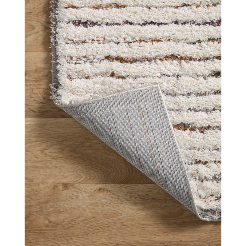Tapis ivoire tissé à la machine Aurya, Rectangle 9 pi 3 po x 13 pi