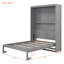 Lit escamotable mural Murphy avec tablettes, cadre de lit-674560949