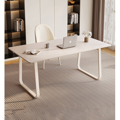 Modern Light Luxury Desk with Sintered Stone Top