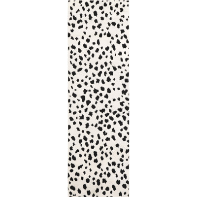 Cheetah Print Performance Black/White Rug