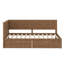 Lit de jour simple en bois avec deux tiroirs et garde-corps de style rustique-703476843
