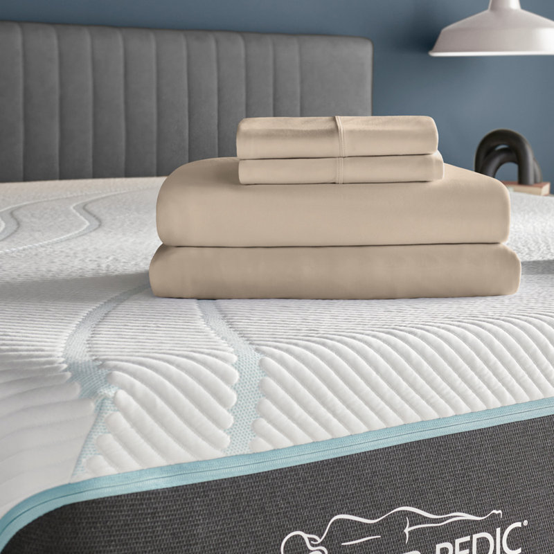 Tempur-Breeze° Cooling Sheet Set, King Sheet Set + 1 Fitted Sheet/2 King Pillowcases, Sandstone