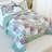  Sage/Purple Standard Cotton Embroidered Lightweight Quilt Set-375399002