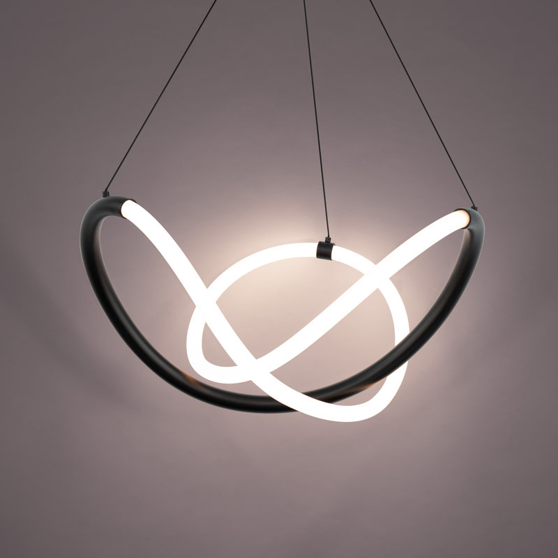 Solo 1 - Light LED Chandelier, Black