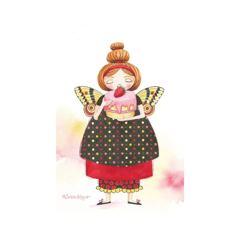 Cake Fairy by Teresa Kogut - Painting on Canvas, 30.48cm H x 20.32cm W x 1.91cm D, Wrapped Canvas