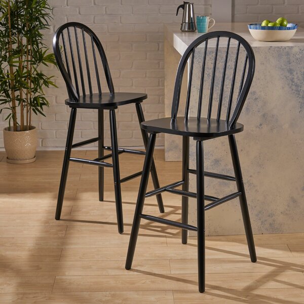 Alcott Hill® Solid Wood 29.2'' Bar Stool & Reviews | Wayfair