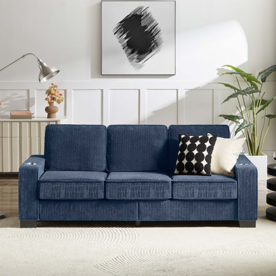 83.86"Corduroy Fabric Sofa