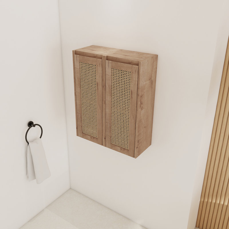 Armoire latérale de salle de bain 24 po, portes à fermeture douce, conception à fixation flottante
