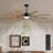 62 Inch Ceiling Fan with Lights and Remote Control, 8 Plywood Blades, 6-Speed Noiseless Reversible DC Motor, 3CCT, Windmill Ceiling fan for Kitchen, Bedroom, Living Room-129028768