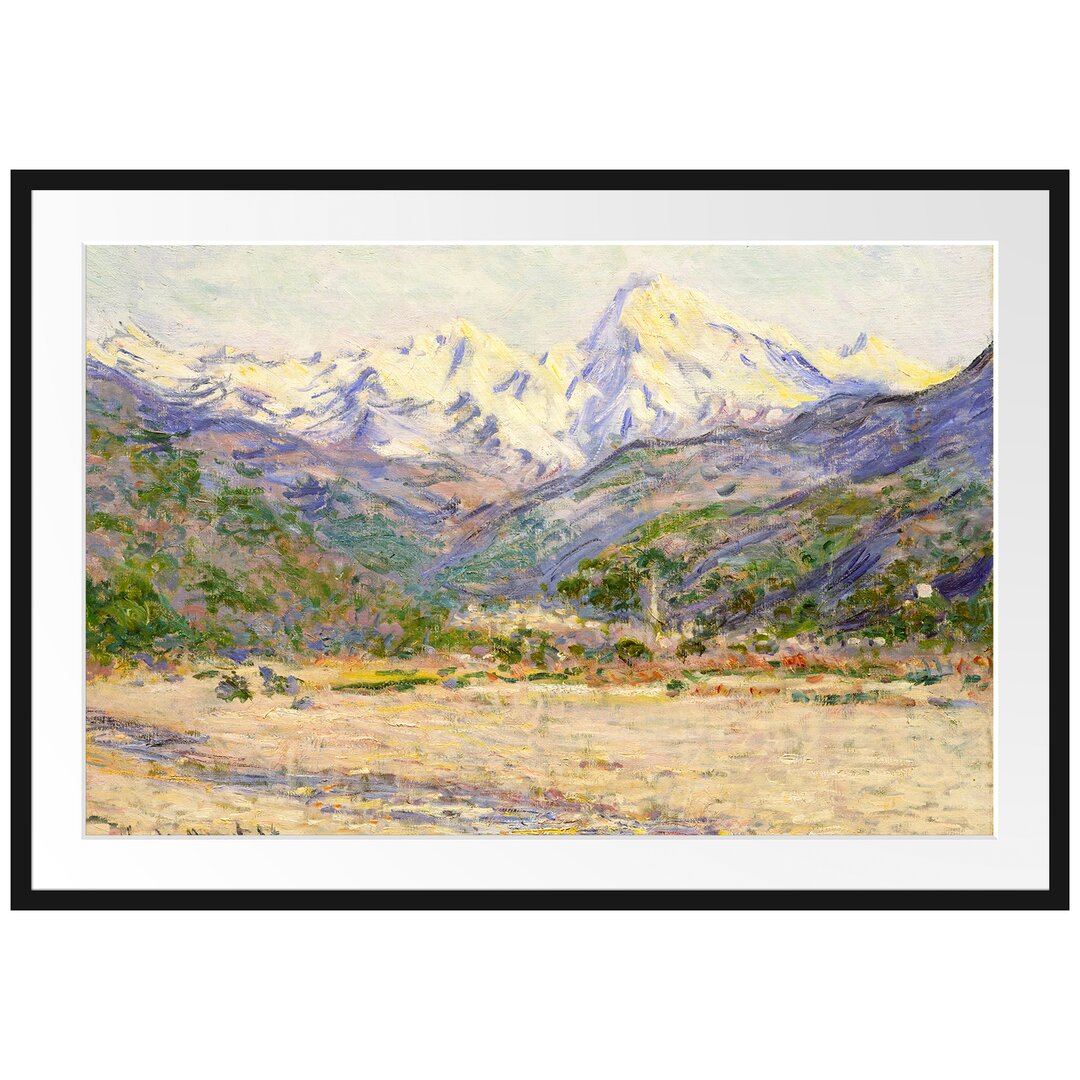 Gerahmter Kunstdruck The Valley of Nervia von Claude Monet