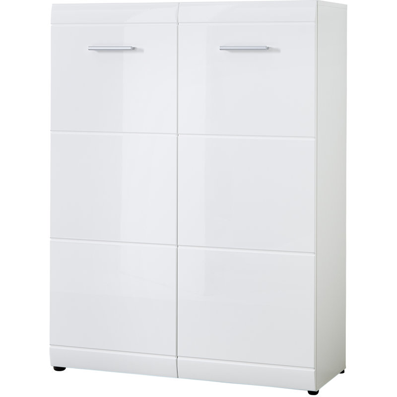 Garcia 24 Pair Shoe Storage Cabinet, White