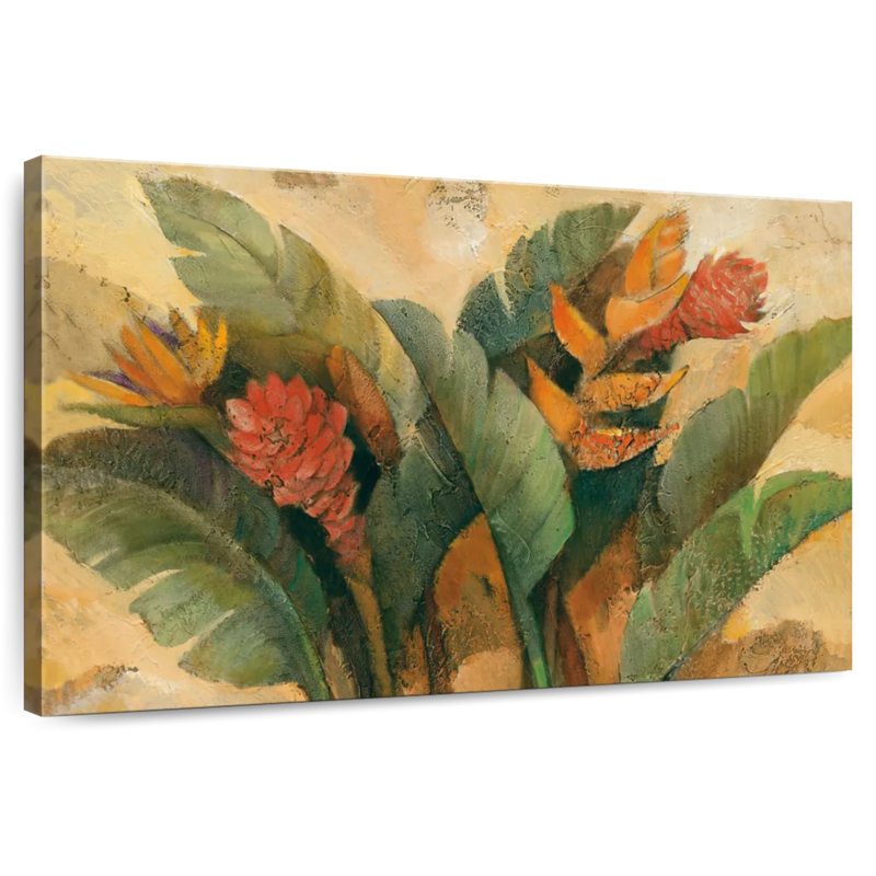 Harnek, fleurs rétro des tropiques, H 8 po x l 12 po