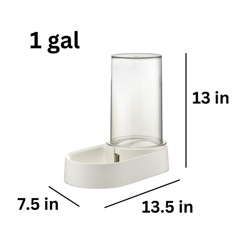 Elevated Gravity Pet Waterer, White