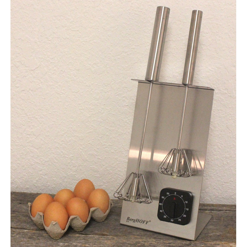 Stainless Steel Whisk Set with Stand and Timer