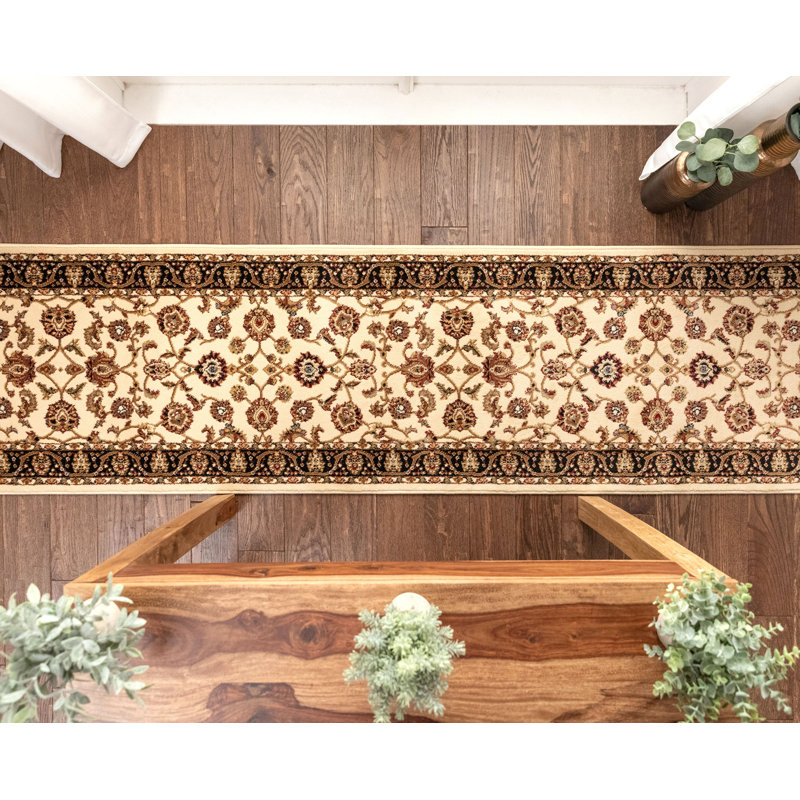 Tapis d'escalier à couloir taille personnalisée ivoire Chimeng Sarouk Well, Tapis de couloir 2 pi 3 po x 12 pi