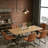 Modern Kitchen Dining Set, Extendable Dining Table with Upholstered Dining Chairs-119358122-119358124