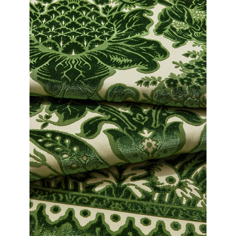 The MET x The House of Scalamandre Regis Velvet Damask, Frond