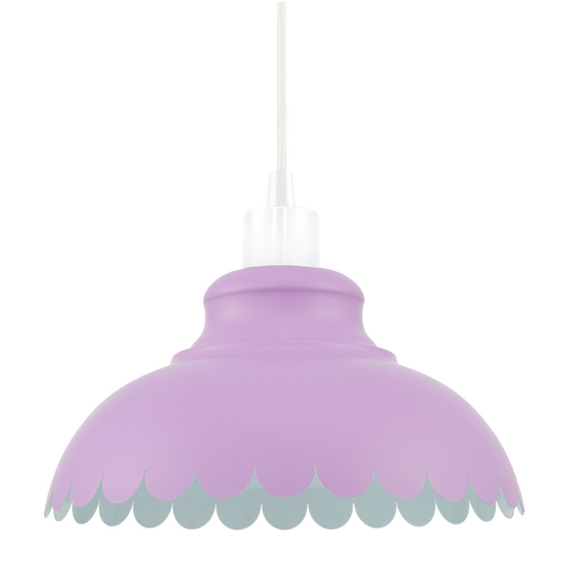 17cm H Metal Lamp Shade, Lilac