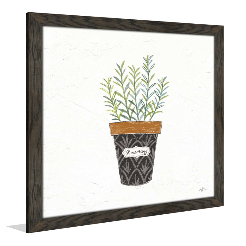 " Fine Herbs IX ", 21.5" H x 21.5" W x 0.75" D, Chocolate Distressed Framed