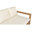 Lit de jour d'extérieur en bois d'acacia à 3 places pour la piscine, la cour, la terrasse, le porche, l'intérieur, le teck clair et le coussin beige-129473012