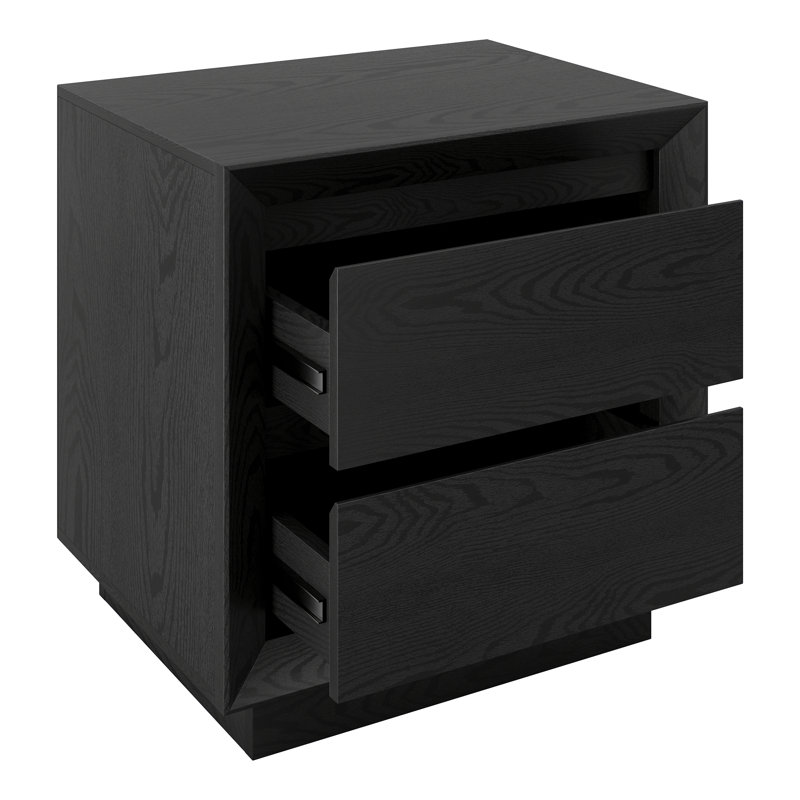 Table de chevet rectangulaire 24 po Emmett, Grain noir
