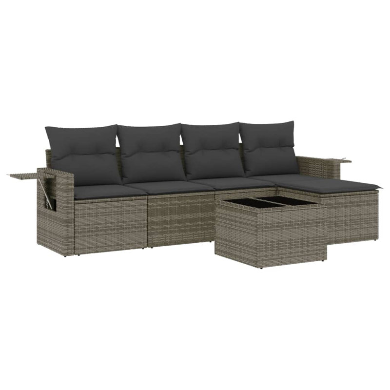  Ensemble de canapé de jardin gris