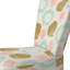 Chaise d'appoint en velours à motif abstrait crème et or