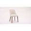 Chaise de salle à manger à haut dossier avec dossier ergonomique courbé, siège rembourré et pieds en bois massif-875418361