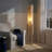 Latia OAK FLOOR LAMP WITH CYLINDRICAL PAPER RATTAN SHADE