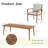 Michael 9-Piece Brown Aluminum Patio Dining Set With Rectangular Table And Light Gray Cushions