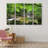 " River Through The Green Forest Nature " 4 - Pieces