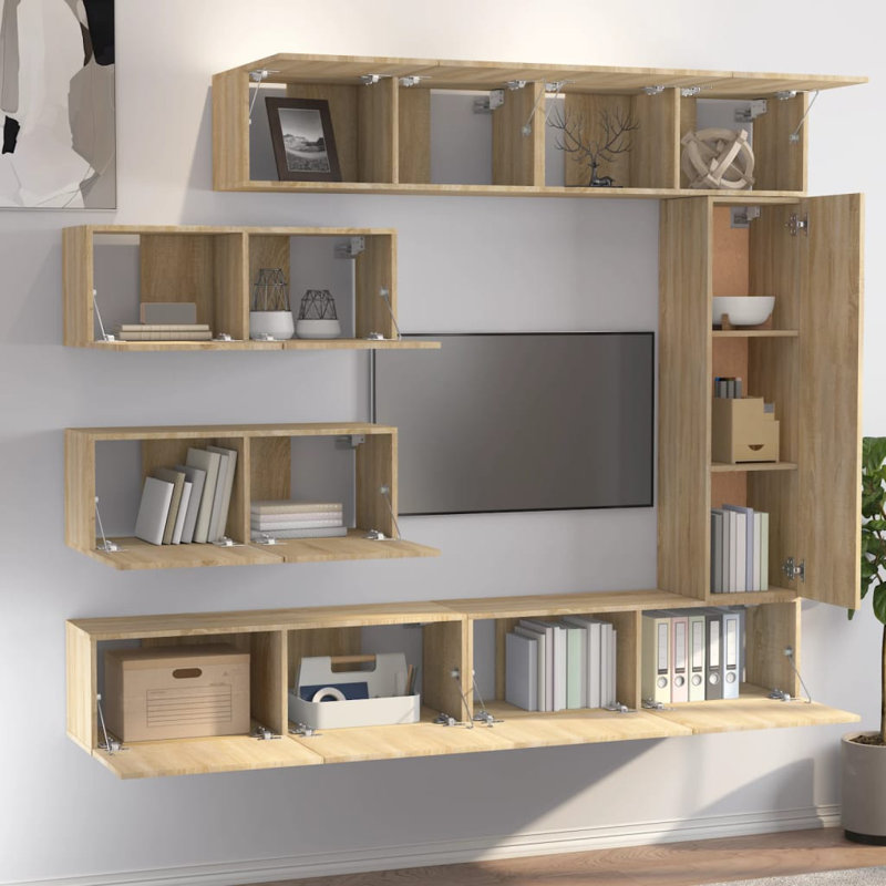 Begum Unfinished Entertainment Centre for TVs up to 32", Sonoma oak