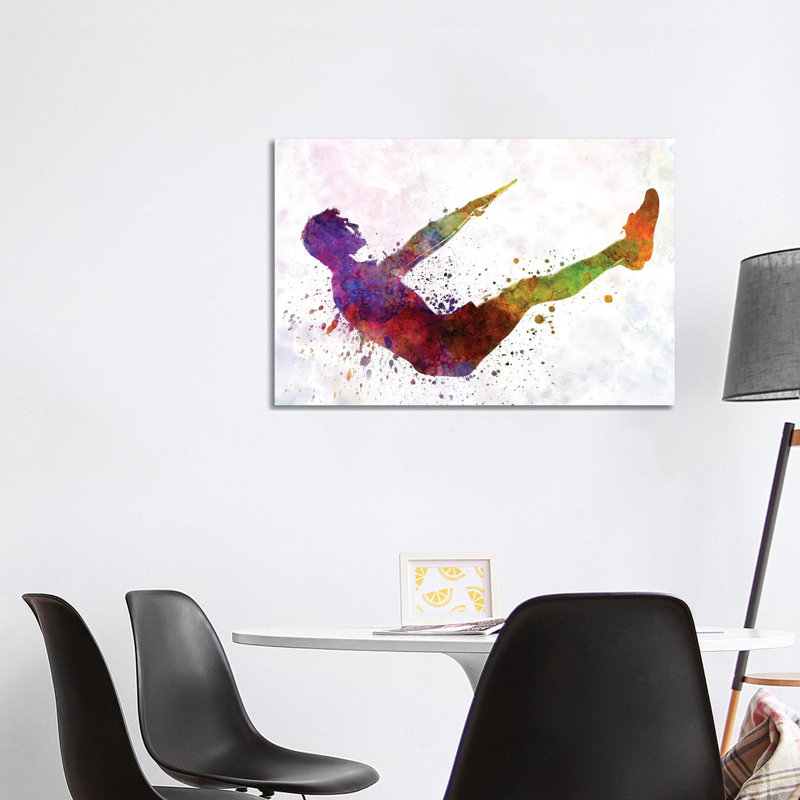 Man Exercising Workout Fitness by Paul Rommer - Wrapped Canvas Painting, 101.6 cm H x 66.04 cm W x 1.91 cm D
