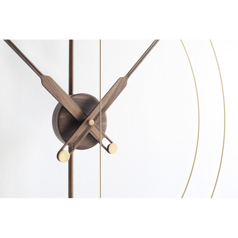 Metal Analog Wall Clock, Gold