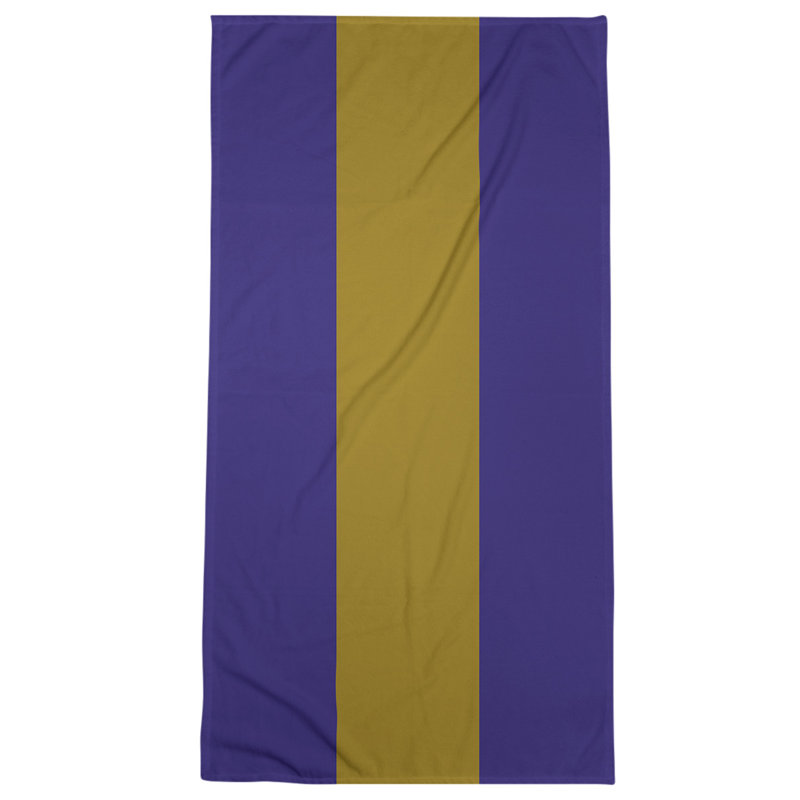 Beach Towel, Dark Purple/Gold