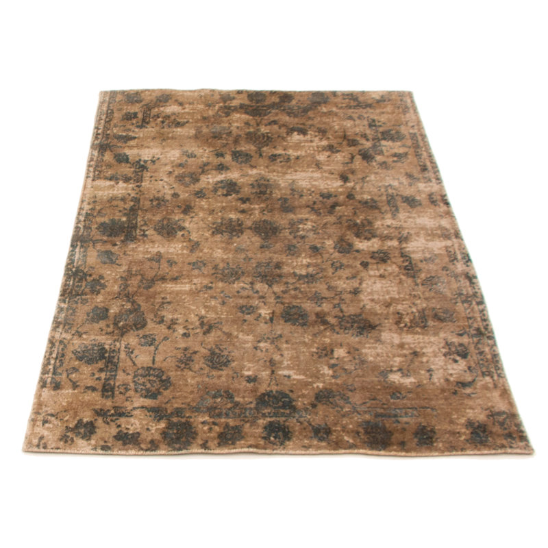 Tapis unique en laine noué à la main 5 pi 1 po x 7 pi 4 po nouvel âge Versia