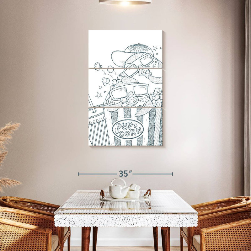 Ashelle Playful Popcorn Penguins, 32" H x 20" W