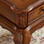 Bureau rectangulaire en bois massif et bois manufacturé châtaignier avec 3 tiroirs-96887162